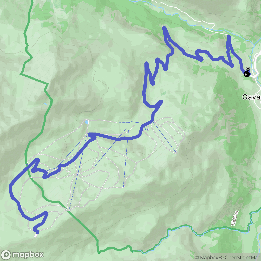 Gavarnie-Gèdre : carte du parcours de randonnée - France