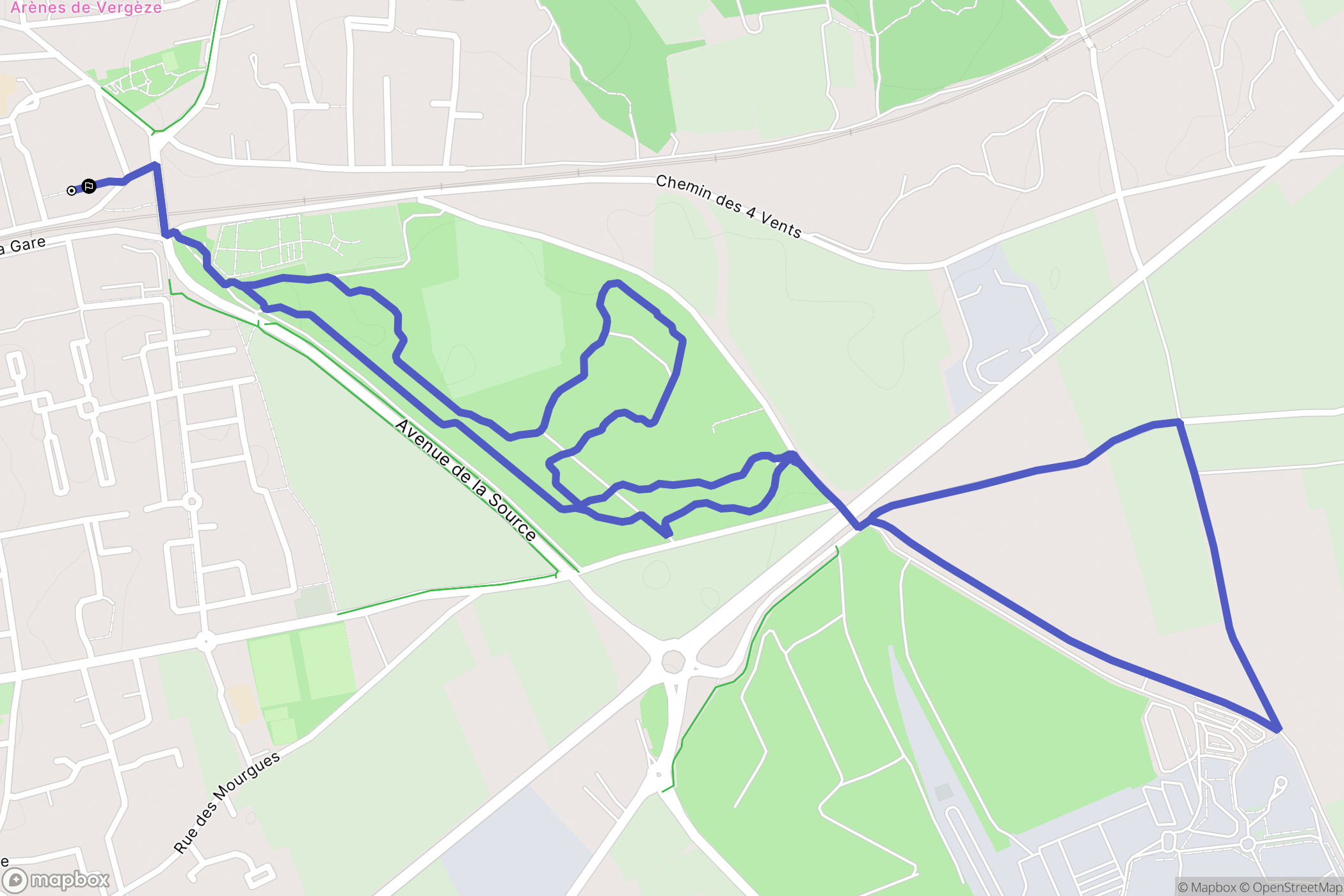 Vergèze : carte du parcours de randonnée - France