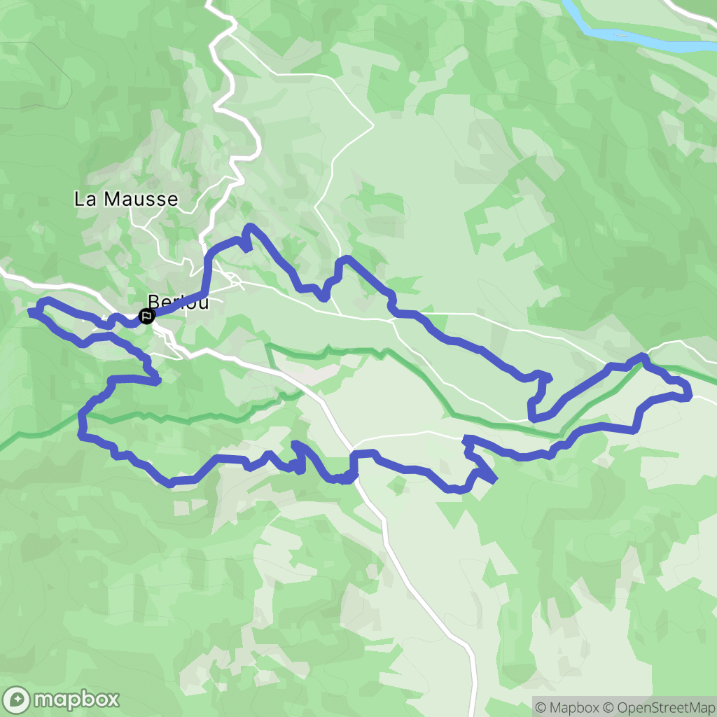 Berlou : carte du parcours de randonnée - France