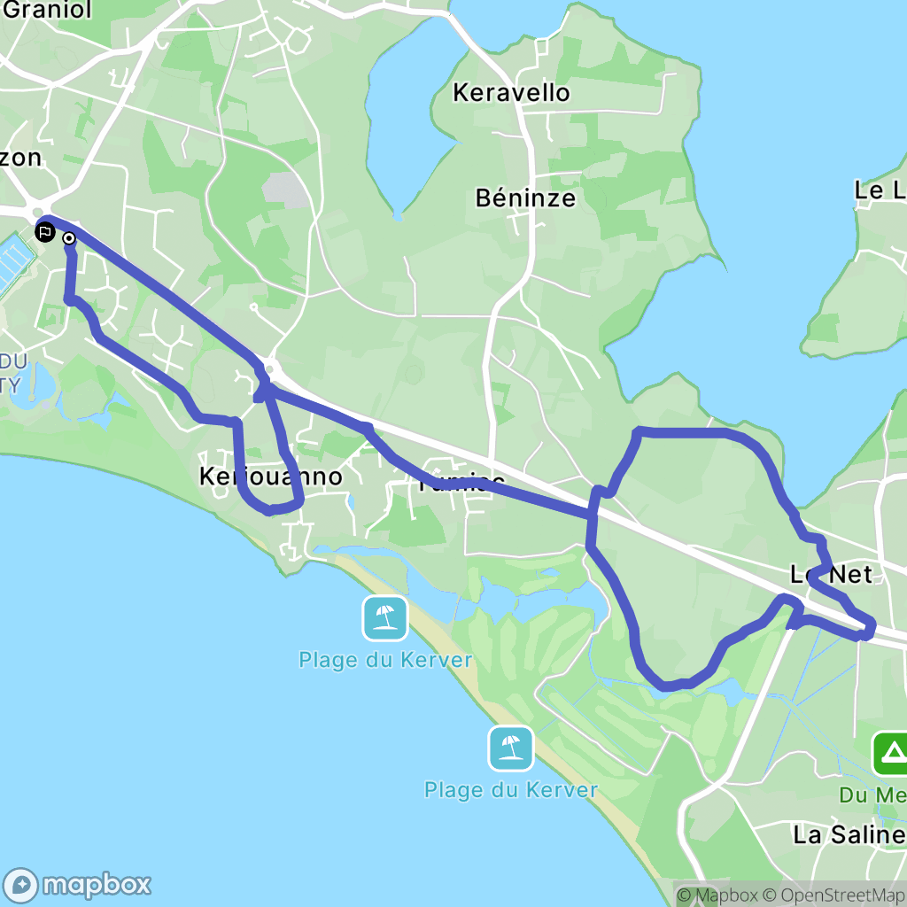 Arzon : carte du parcours de randonnée - France