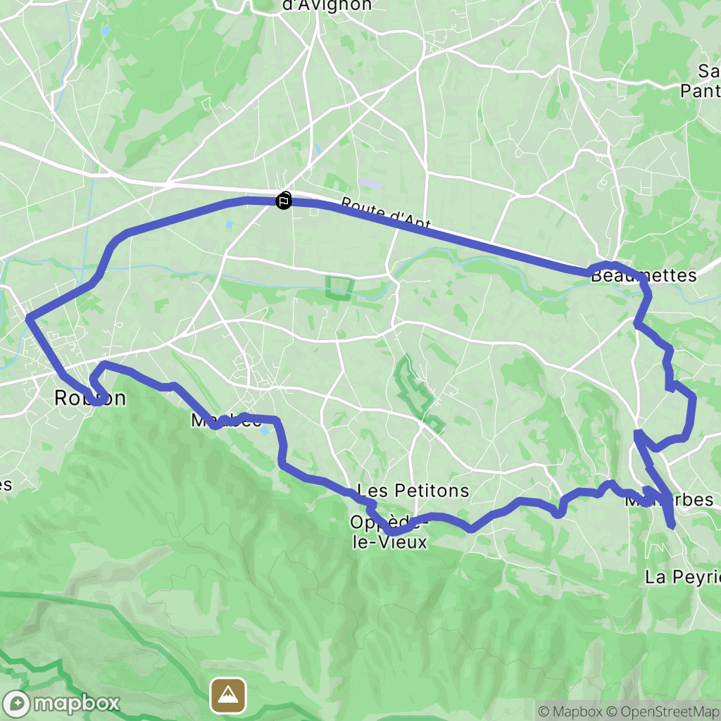 Maubec : carte du parcours de randonnée - France