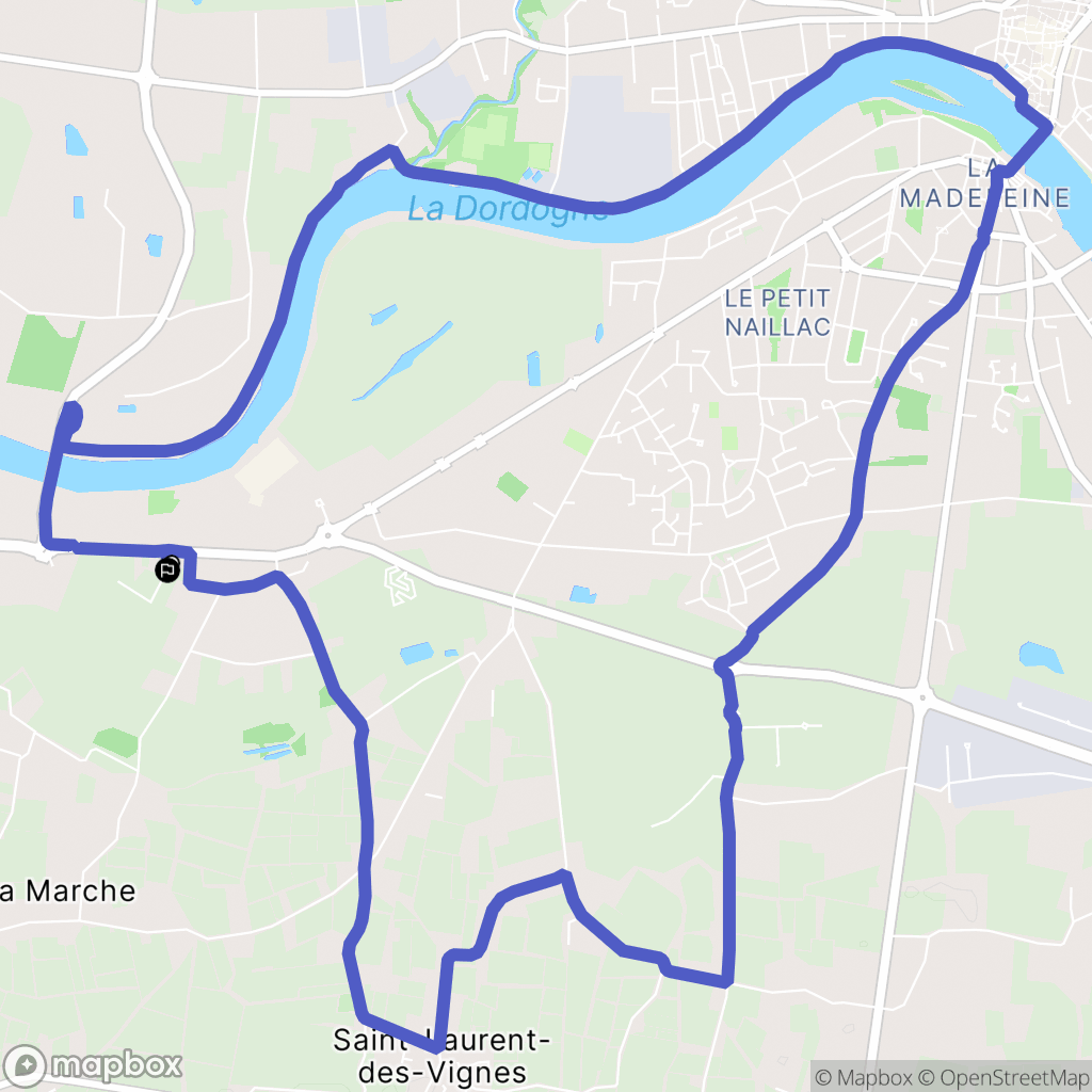 Saint-Laurent-des-Vignes : carte du parcours de randonnée - France