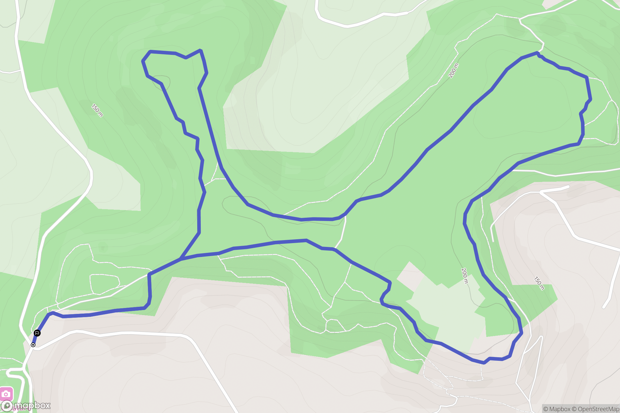 Hautefage-la-Tour : carte du parcours de randonnée - France