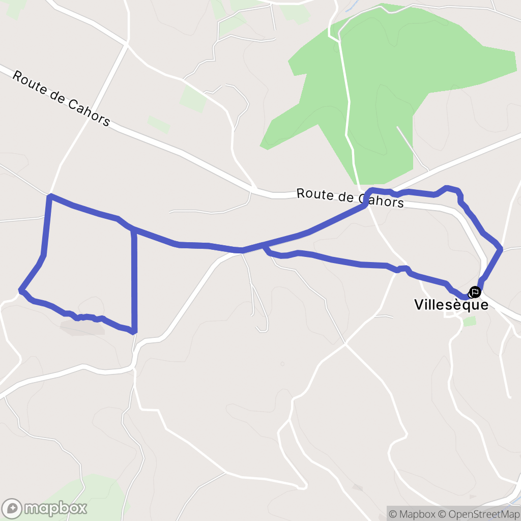 Villesèque : carte du parcours de randonnée - France