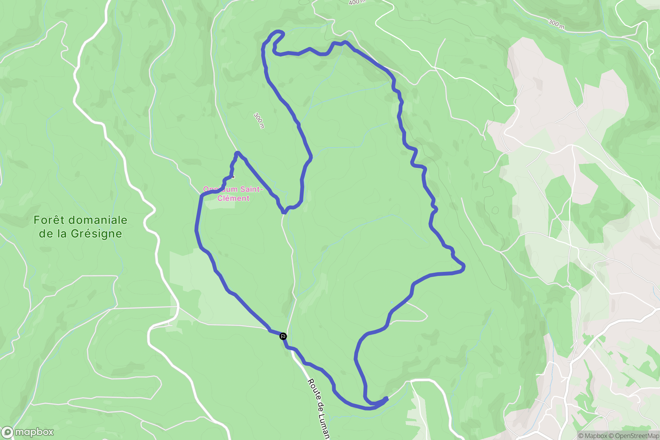 Castelnau-de-Montmiral : carte du parcours de randonnée - France