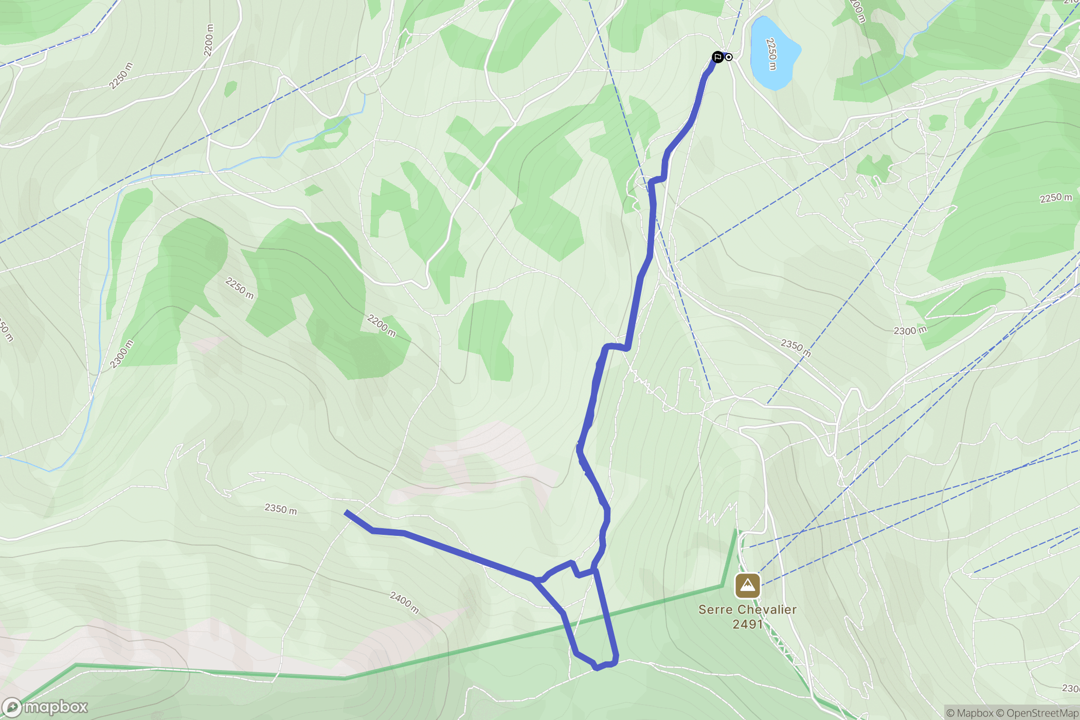 La Salle-les-Alpes : carte du parcours de randonnée - France