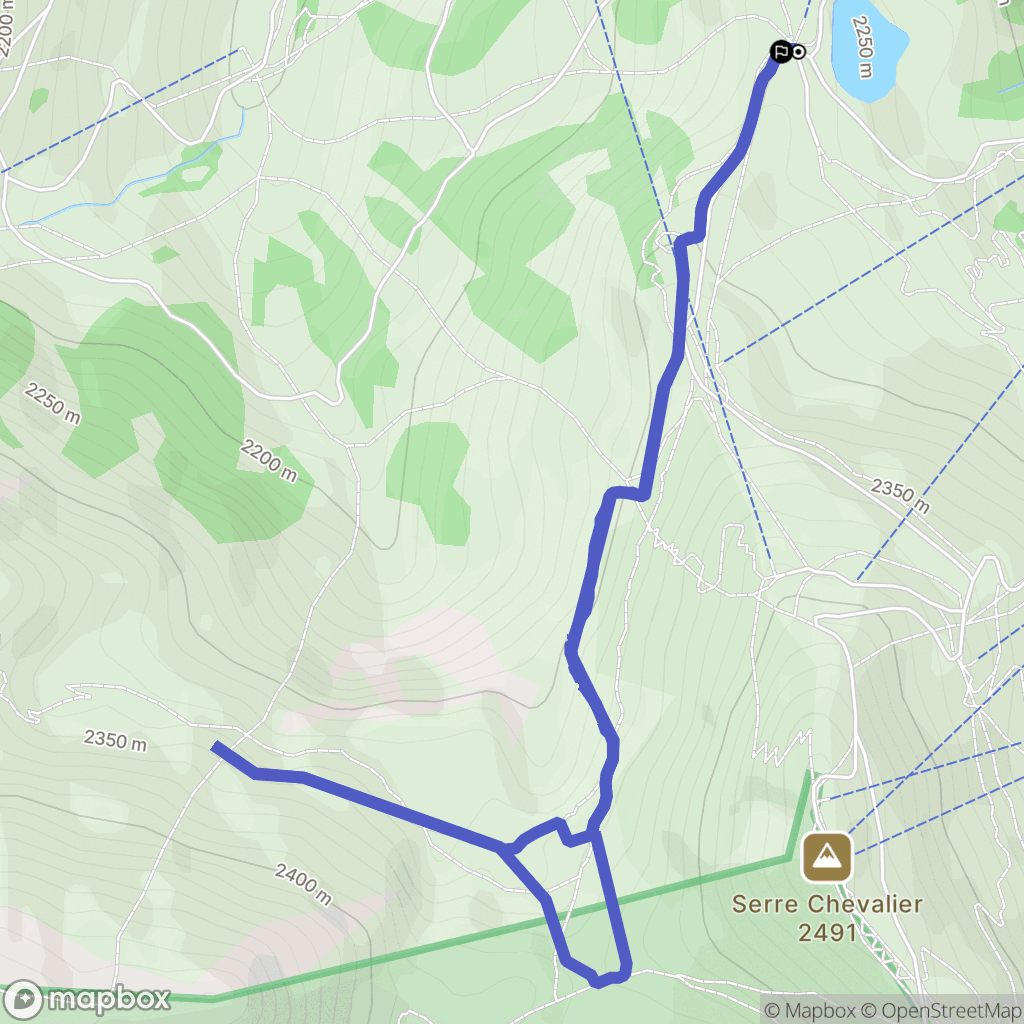 La Salle-les-Alpes : carte du parcours de randonnée - France