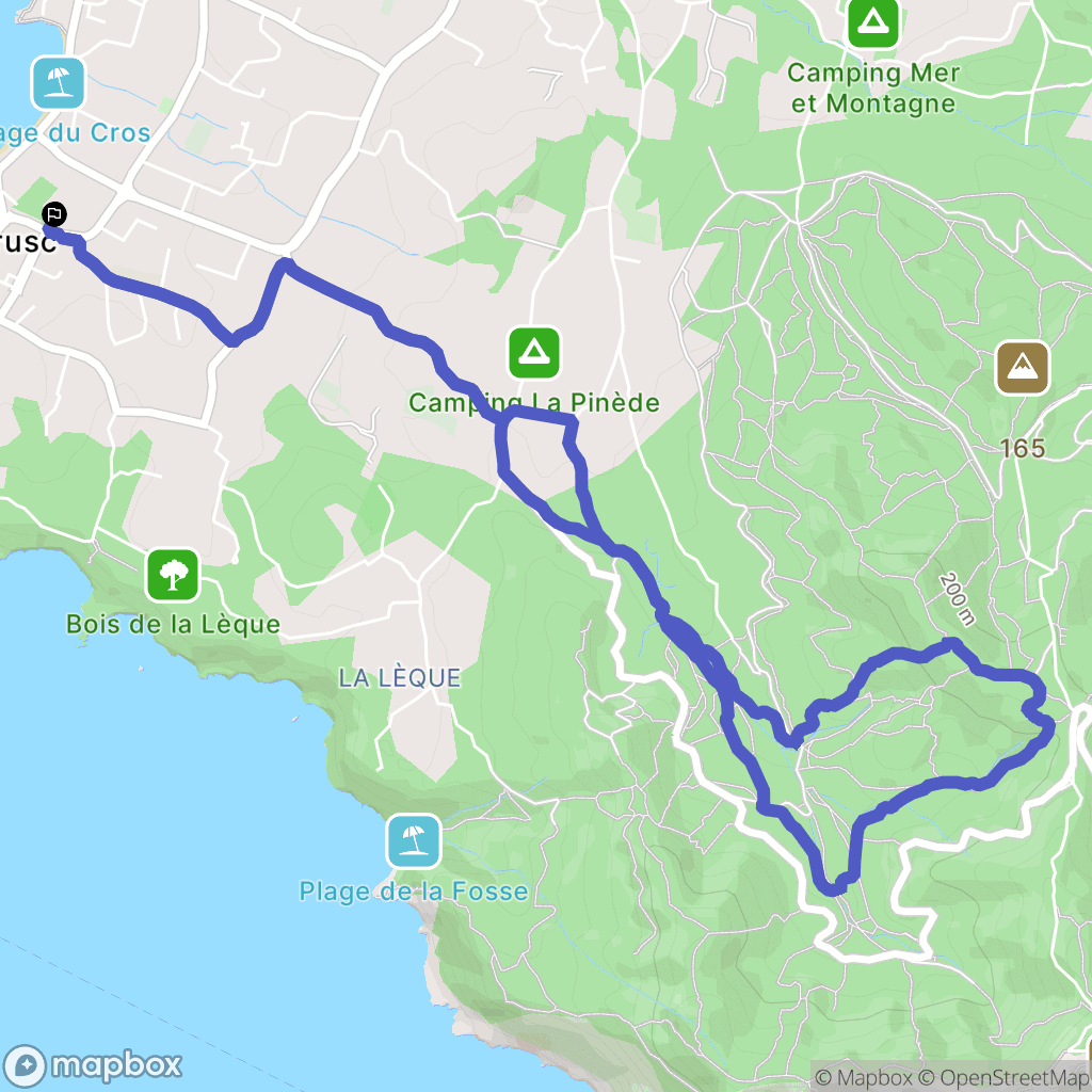 Six-Fours-les-Plages : carte du parcours de randonnée - France