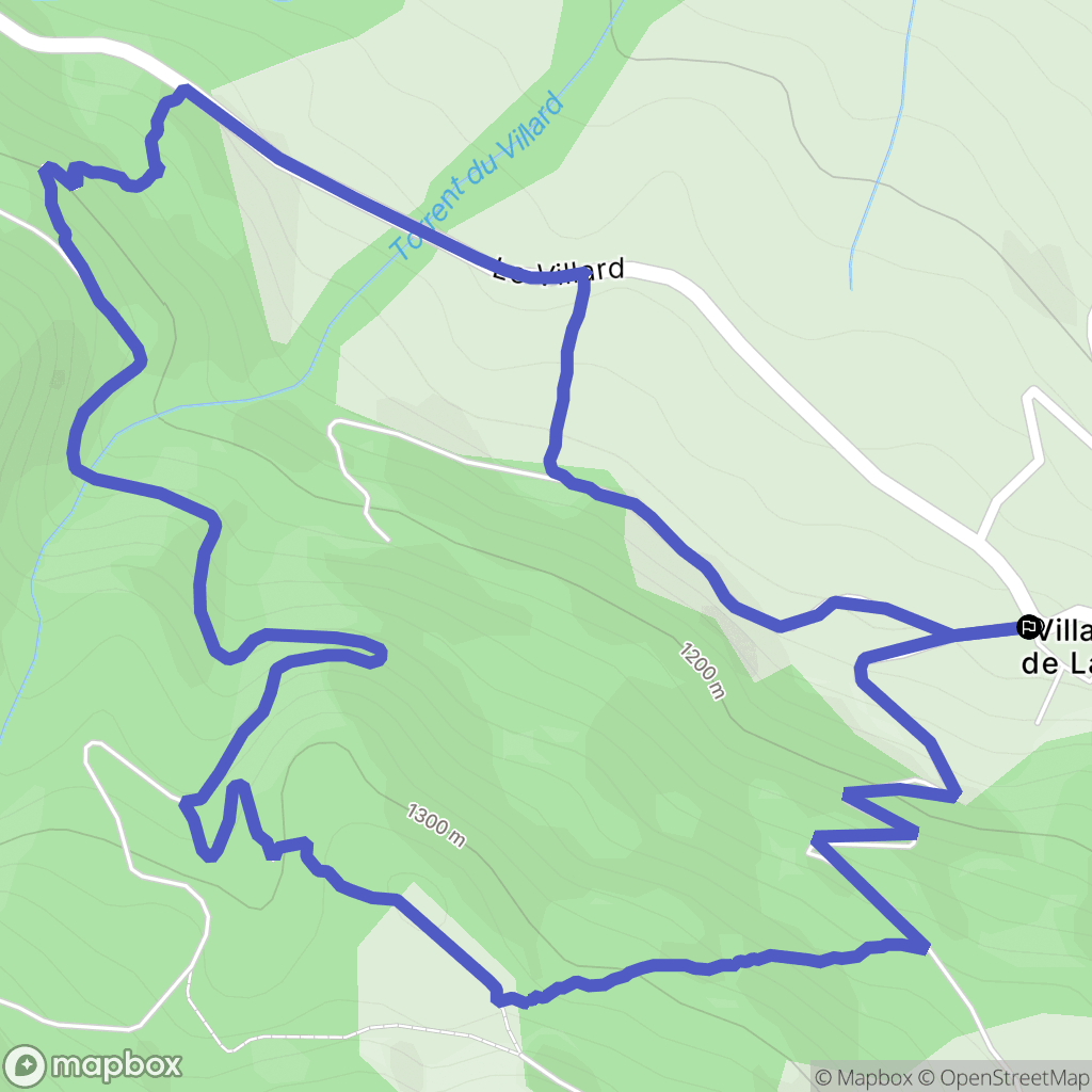 Laye : carte du parcours de randonnée - France