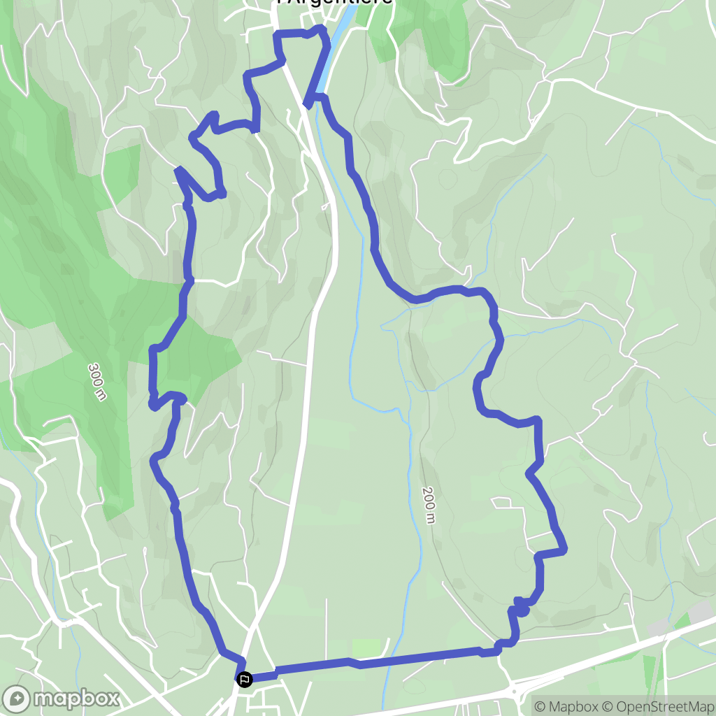 Hérépian : carte du parcours de randonnée - France