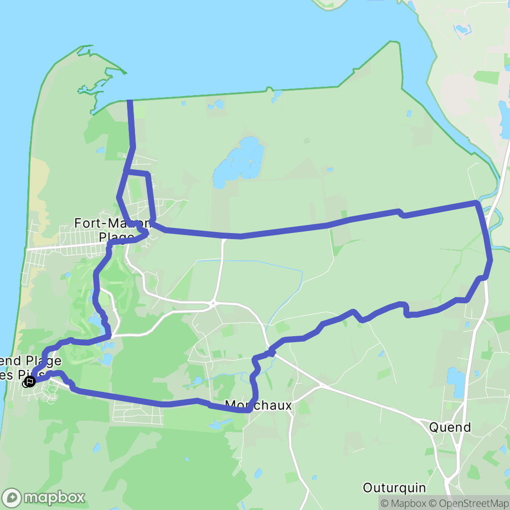 Quend : carte du parcours de randonnée - France