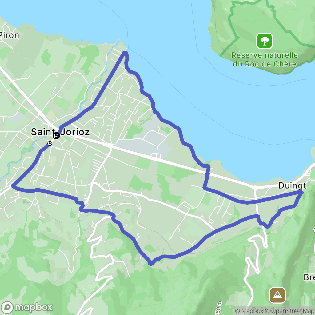 Saint-Jorioz : carte du parcours de randonnée - France