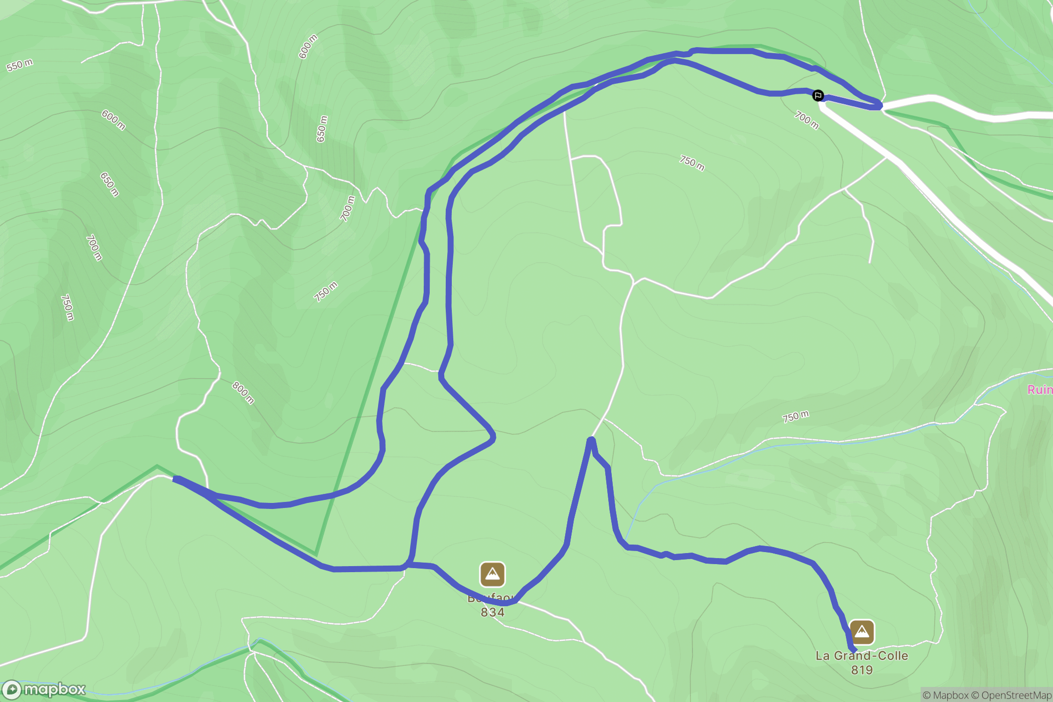 Céreste-en-Luberon : carte du parcours de randonnée - France