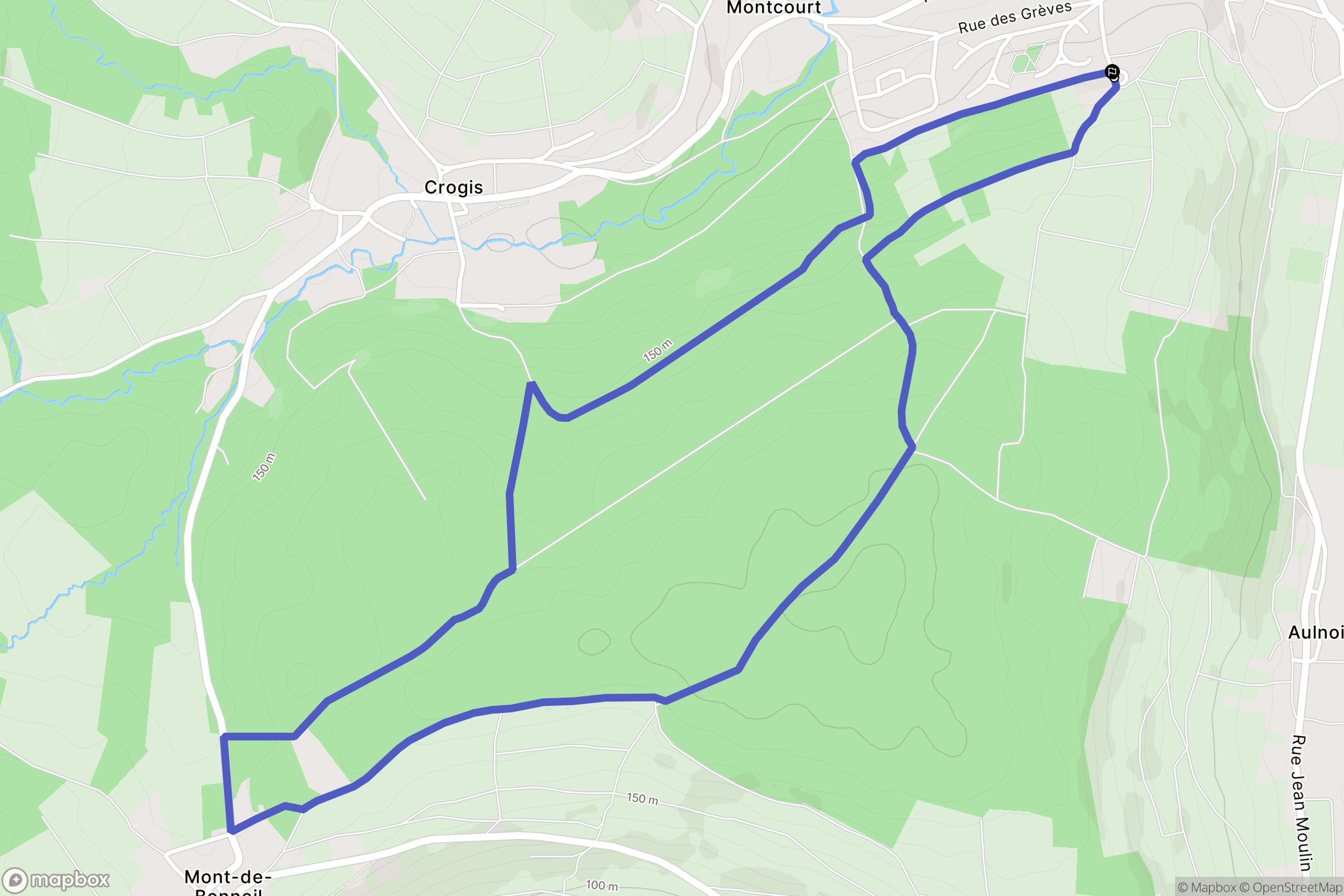 Essômes-sur-Marne : carte du parcours de randonnée - France