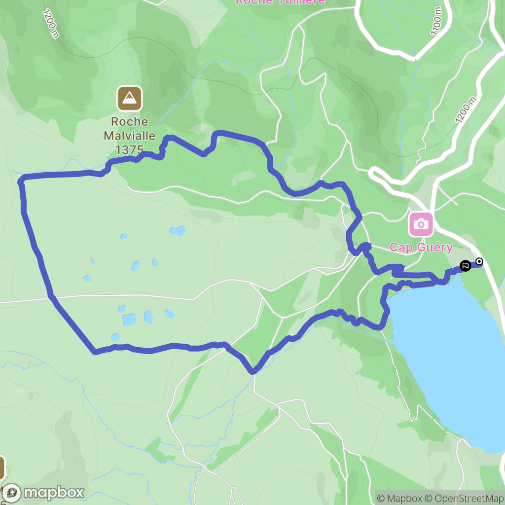 Orcival : carte du parcours de randonnée - France