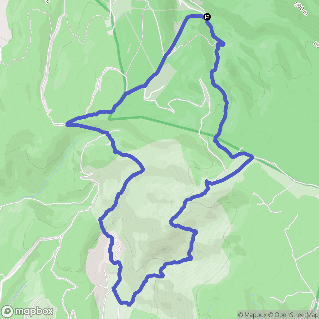 Le Beaucet : carte du parcours de randonnée - France