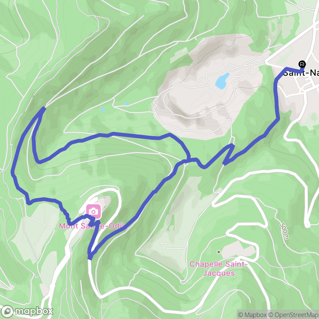 Saint-Nabor : carte du parcours de randonnée - France