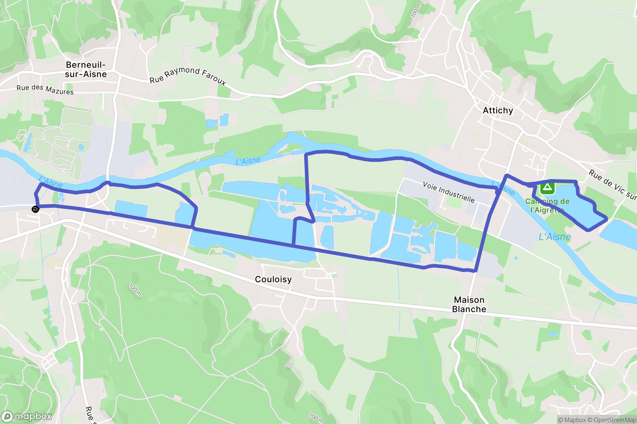 Trosly-Breuil : carte du parcours de randonnée - France