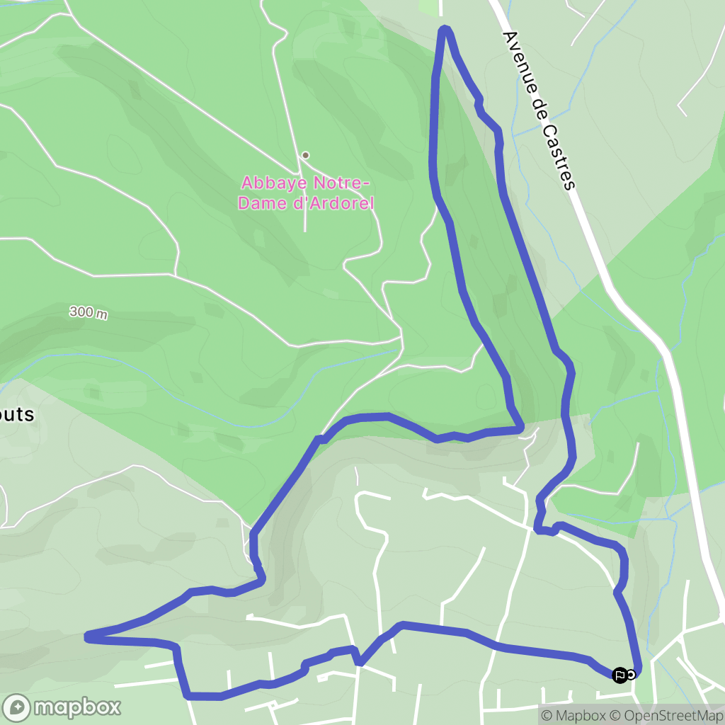Payrin-Augmontel : carte du parcours de randonnée - France
