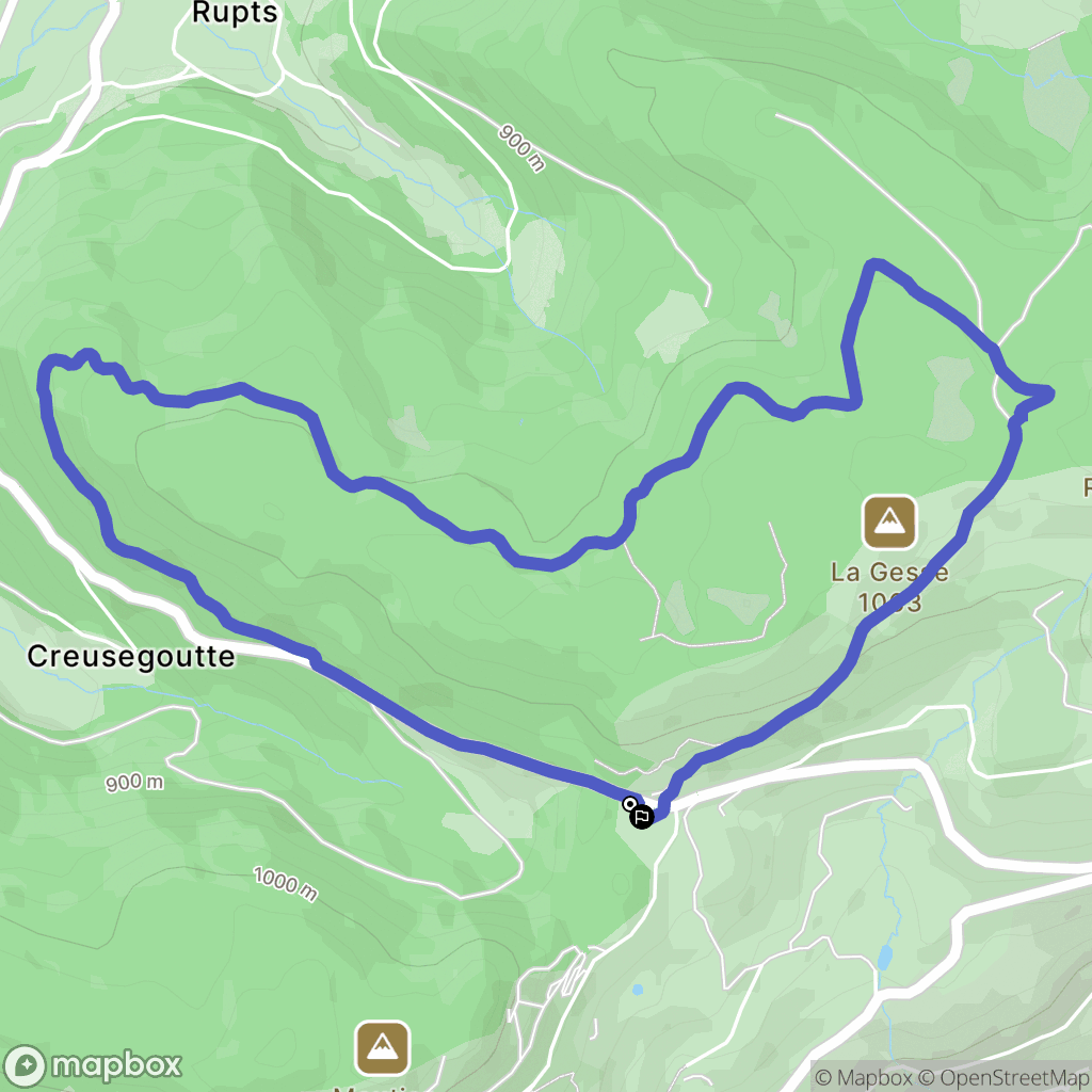 La Bresse : carte du parcours de randonnée - France