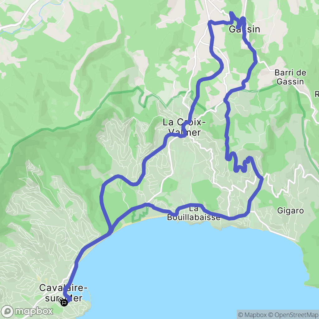 Cavalaire-sur-Mer : carte du parcours de randonnée - France