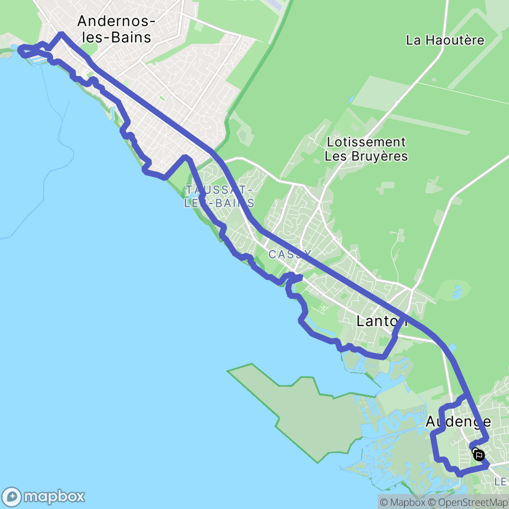 Audenge : carte du parcours de randonnée - France