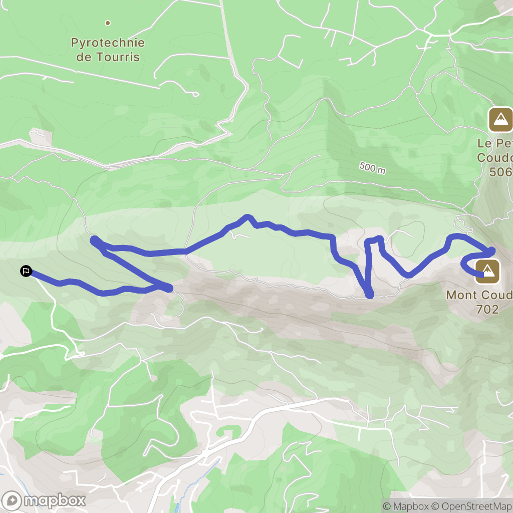 La Valette-du-Var : carte du parcours de randonnée - France