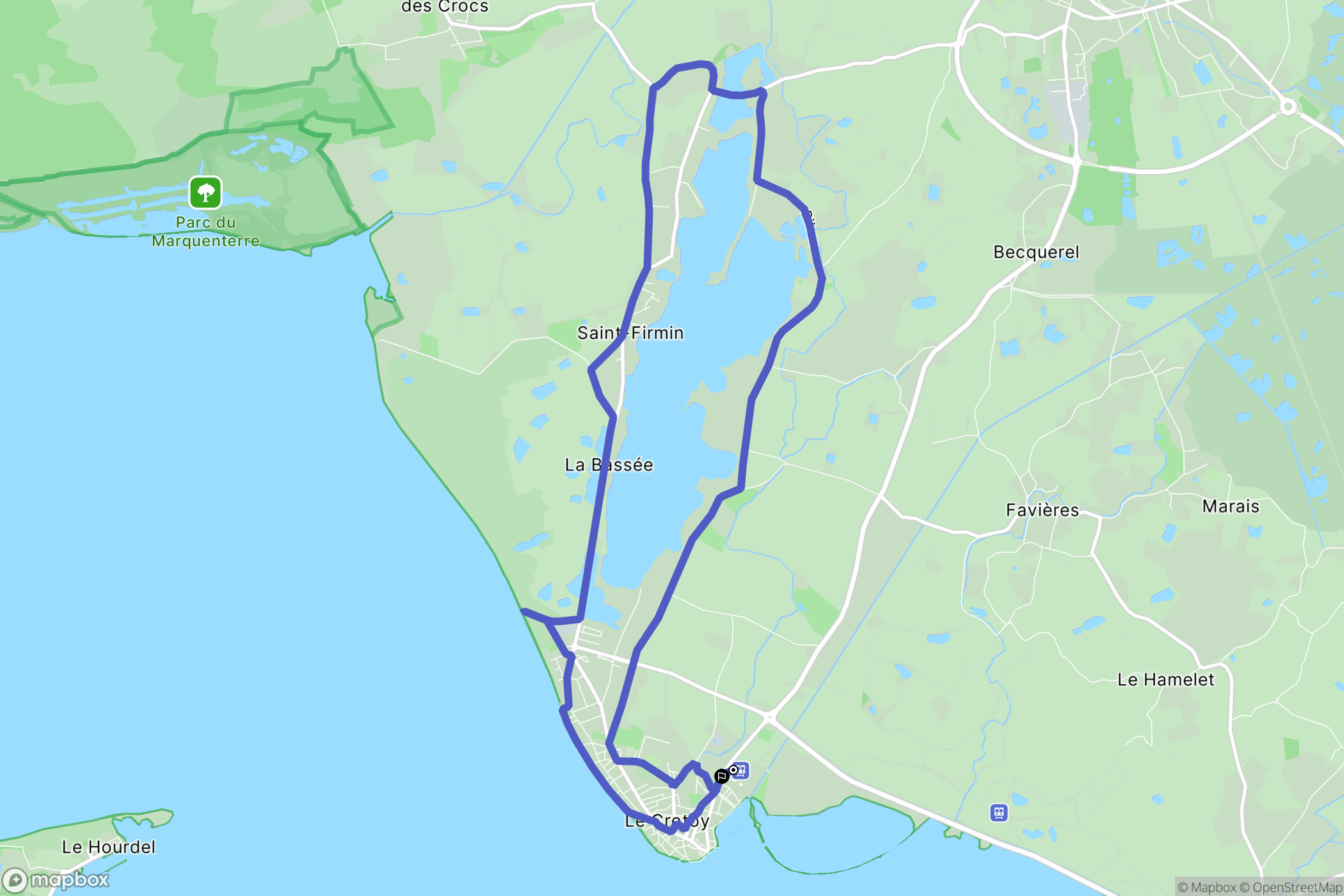 Le Crotoy : carte du parcours de randonnée - France