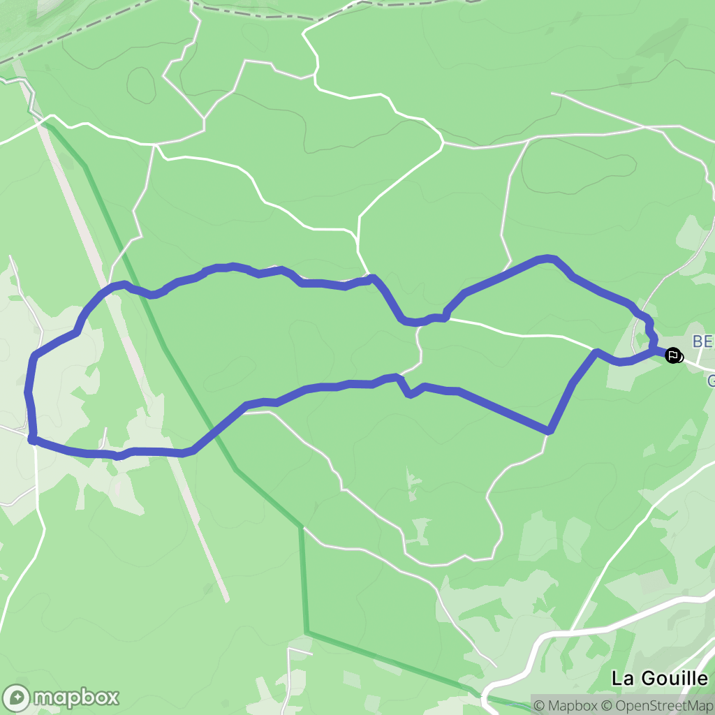 Belleydoux : carte du parcours de randonnée - France