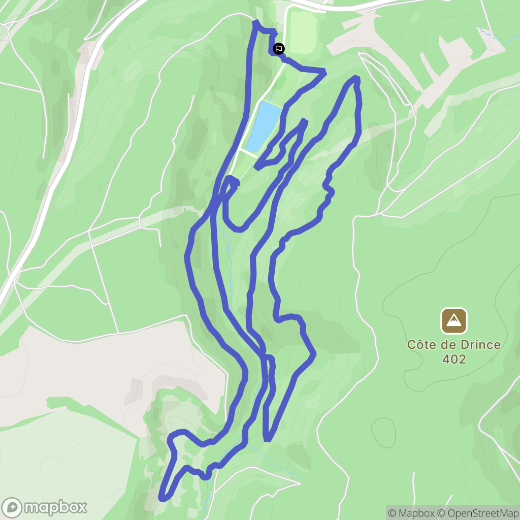 Rombas : carte du parcours de randonnée - France