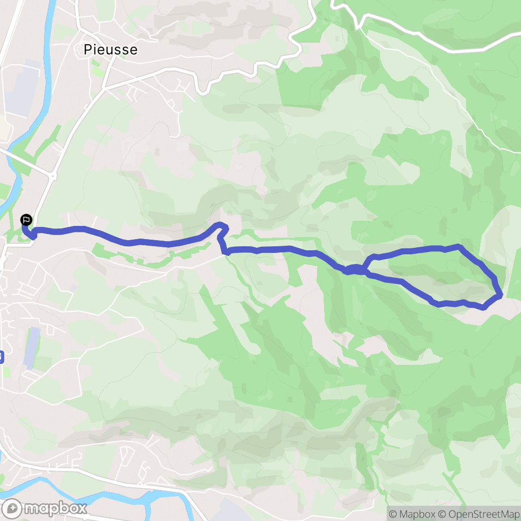 Limoux : carte du parcours de randonnée - France