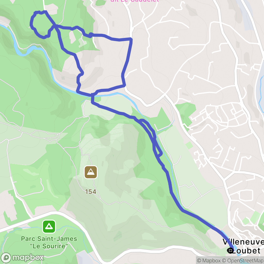 Villeneuve-Loubet : carte du parcours de randonnée - France