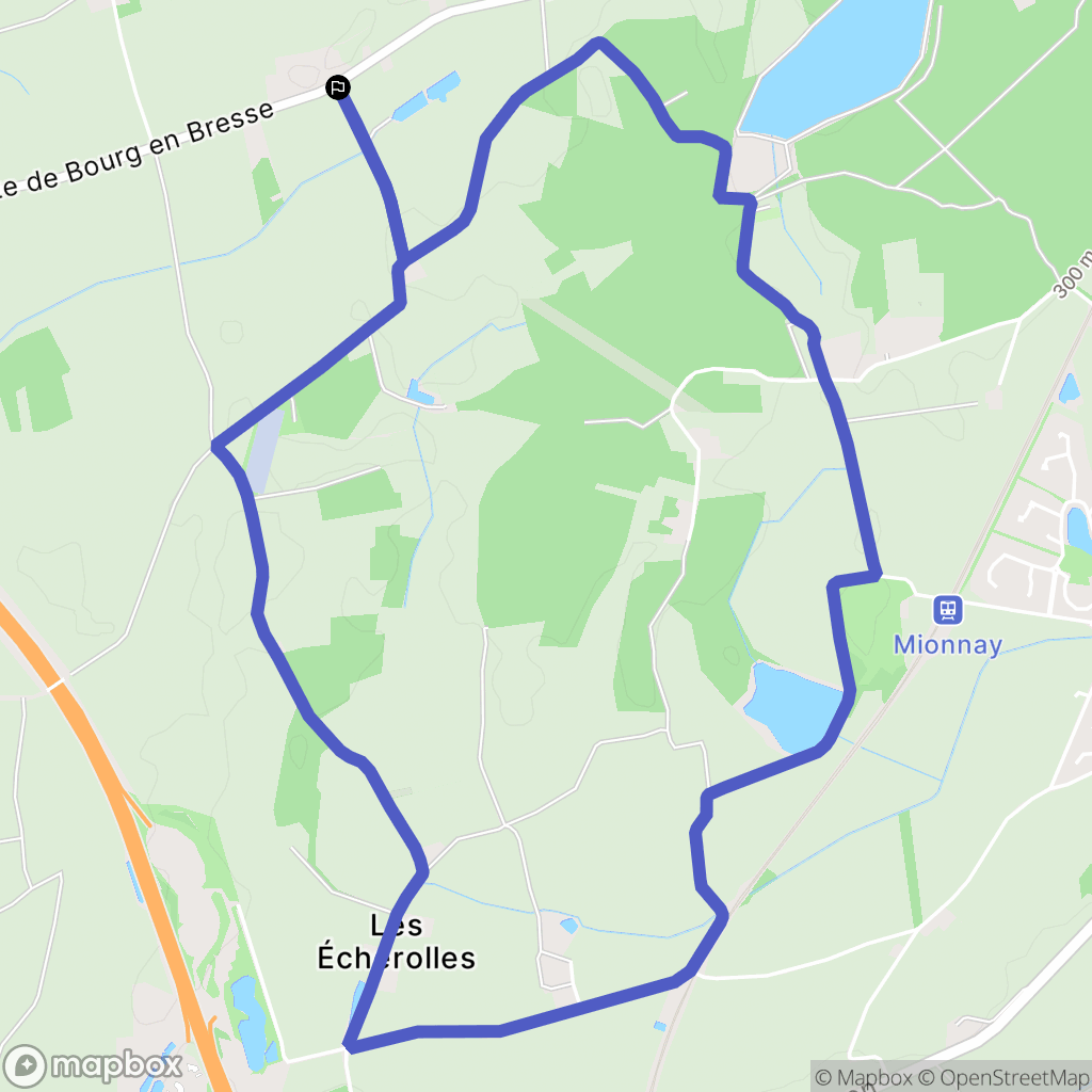 Civrieux : carte du parcours de randonnée - France