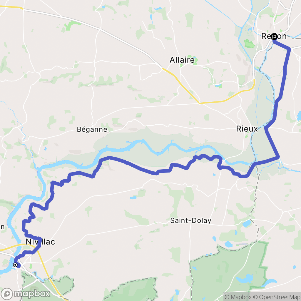 La Roche-Bernard : carte du parcours de randonnée - France