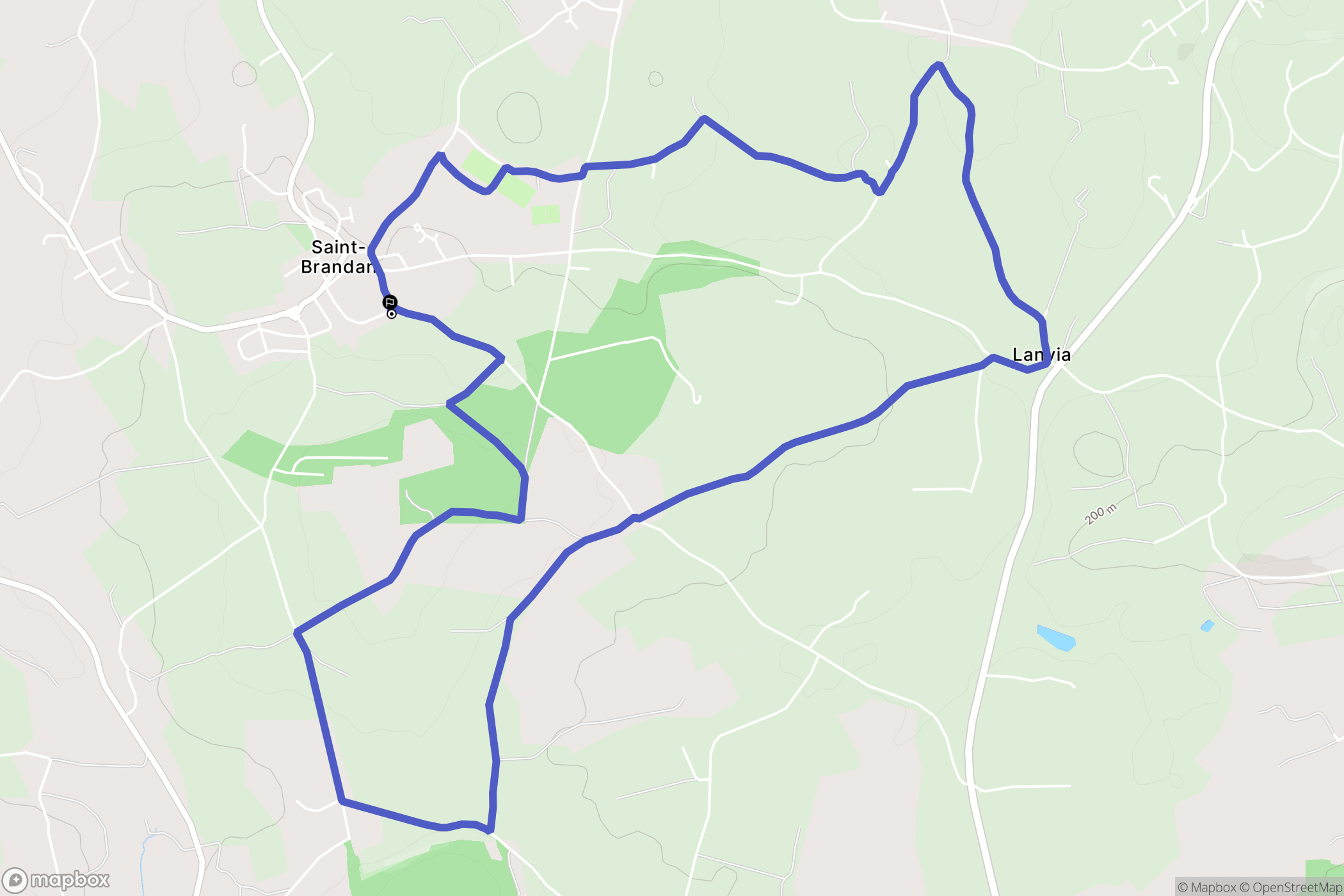 Saint-Brandan : carte du parcours de randonnée - France