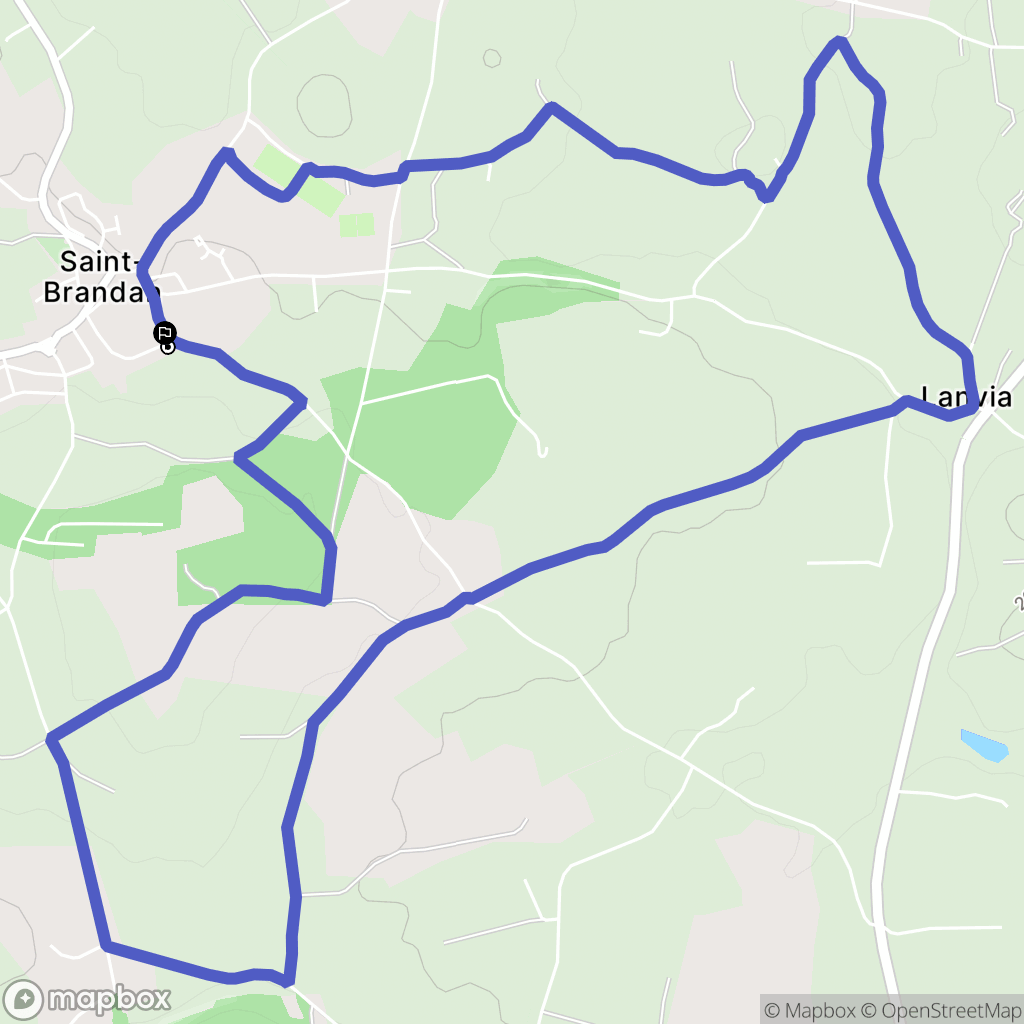 Saint-Brandan : carte du parcours de randonnée - France