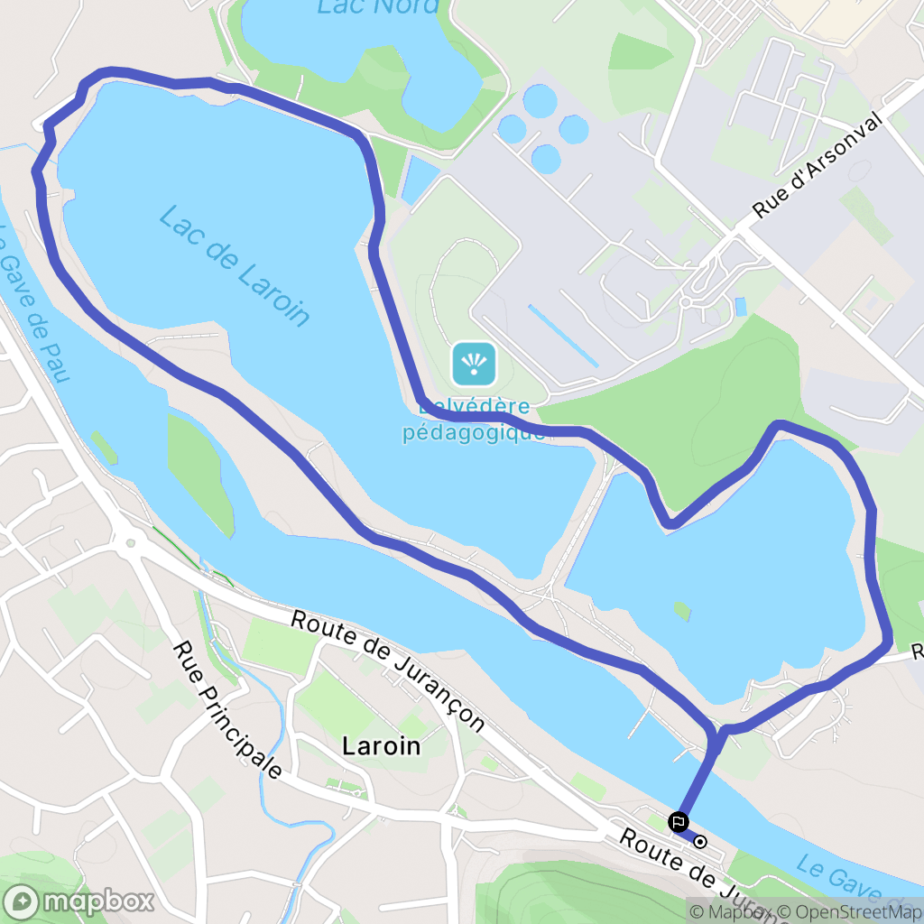 Laroin : carte du parcours de randonnée - France