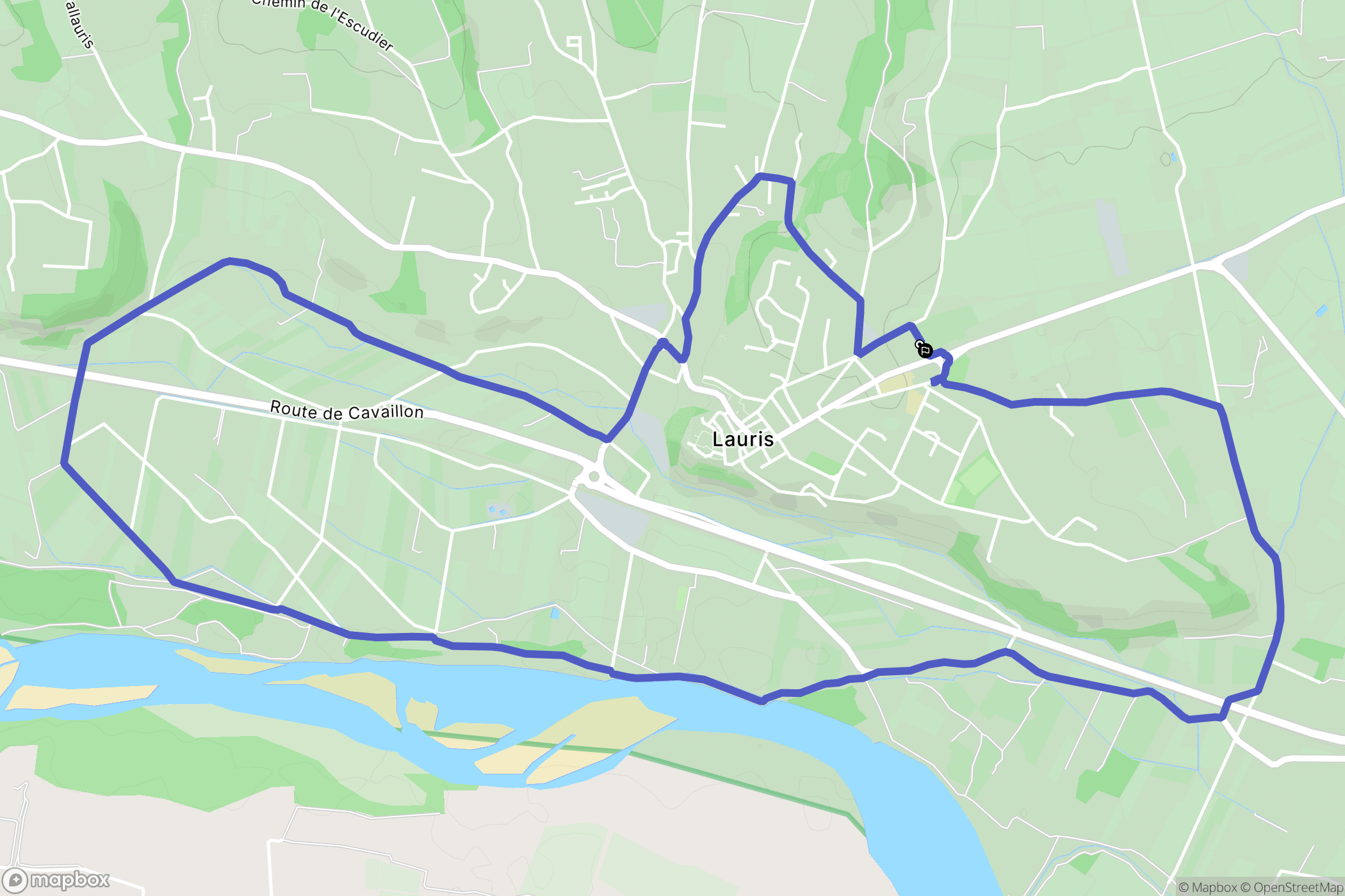 Lauris : carte du parcours de randonnée - France