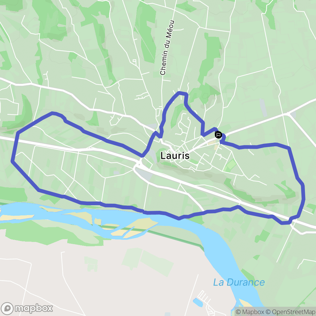 Lauris : carte du parcours de randonnée - France