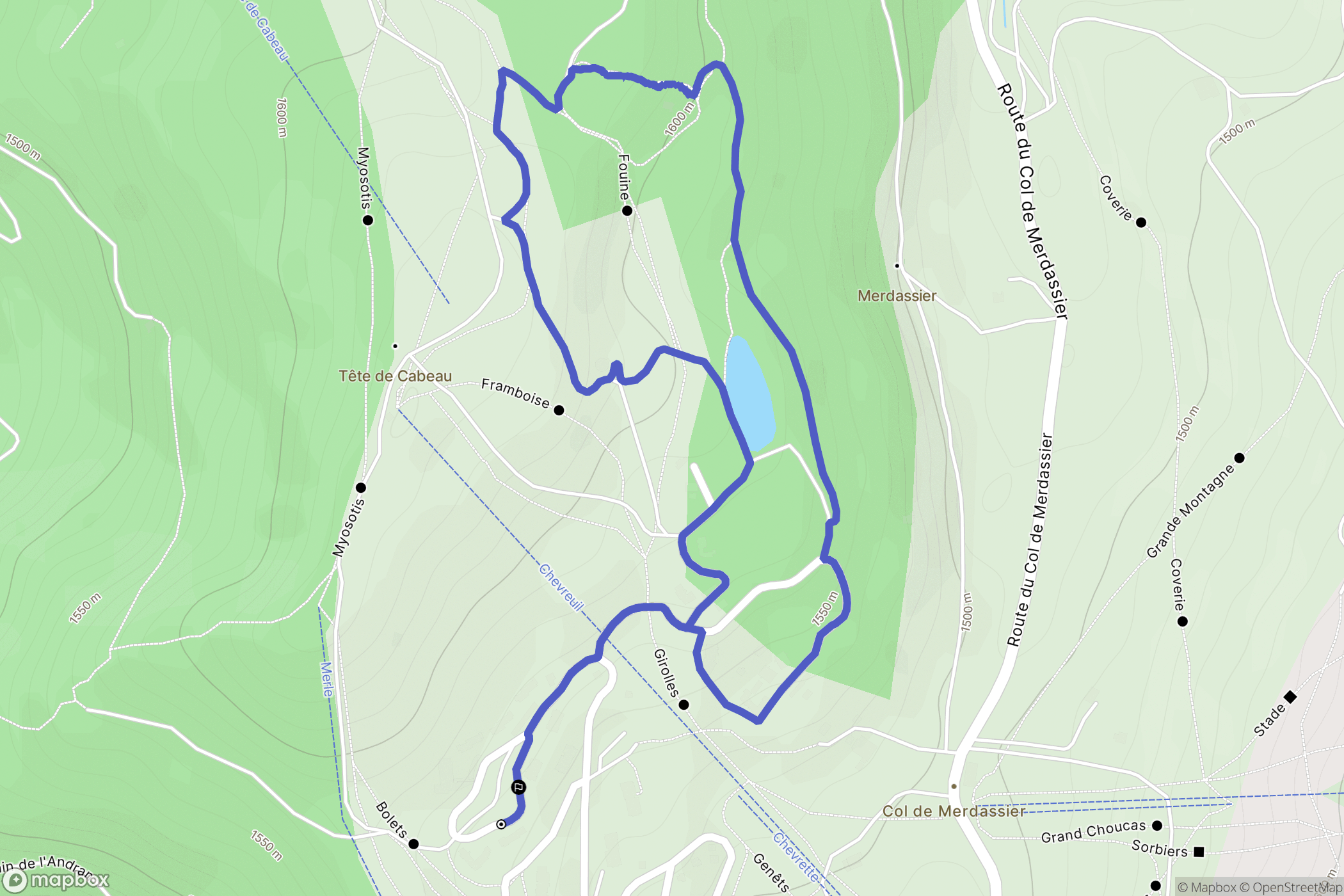 Manigod : carte du parcours de randonnée - France