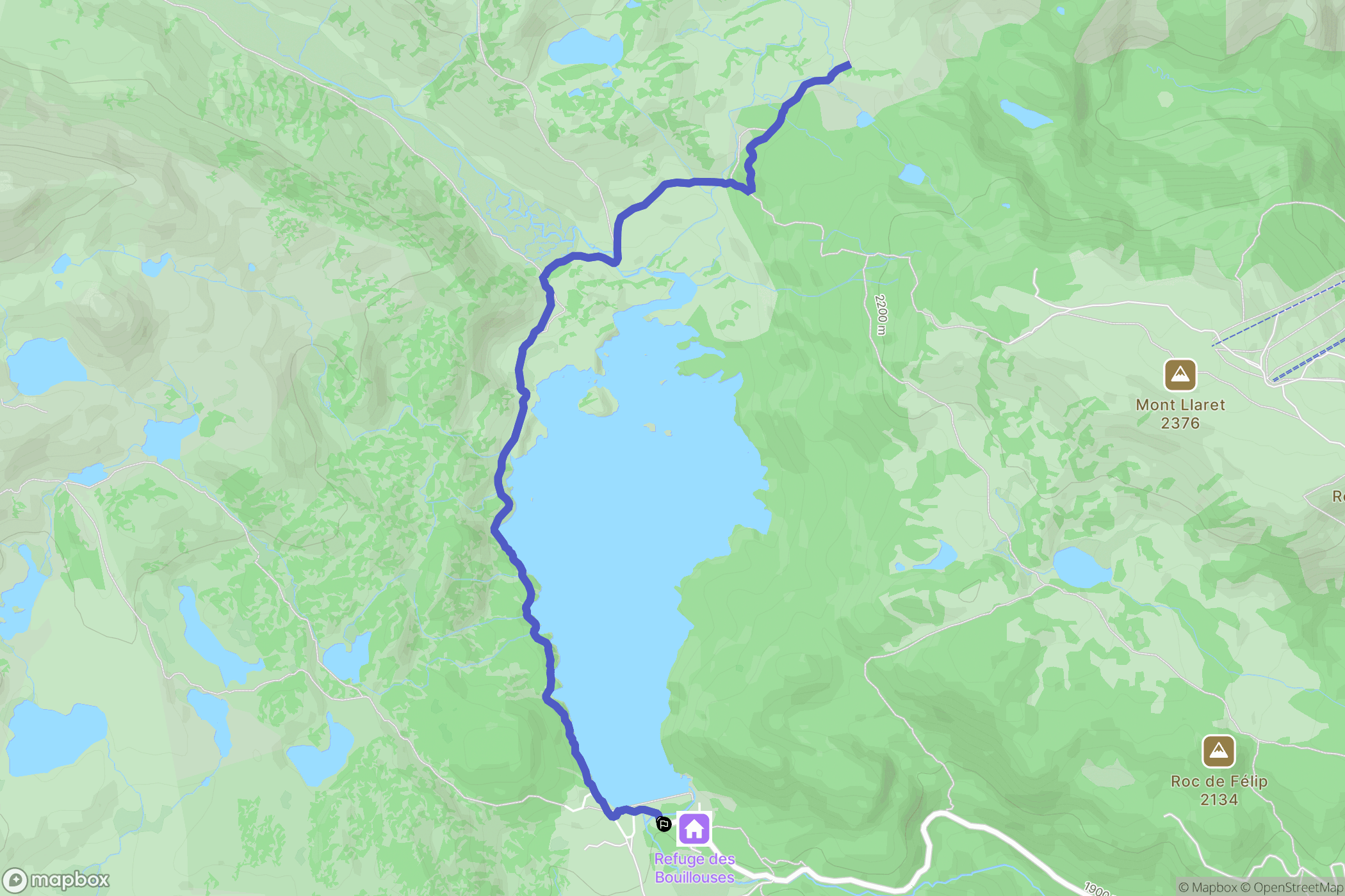 Les Angles : carte du parcours de randonnée - France