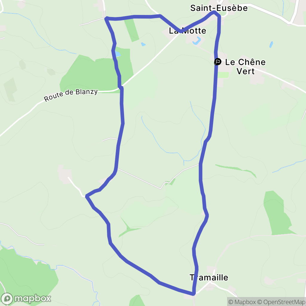 Saint-Eusèbe : carte du parcours de randonnée - France