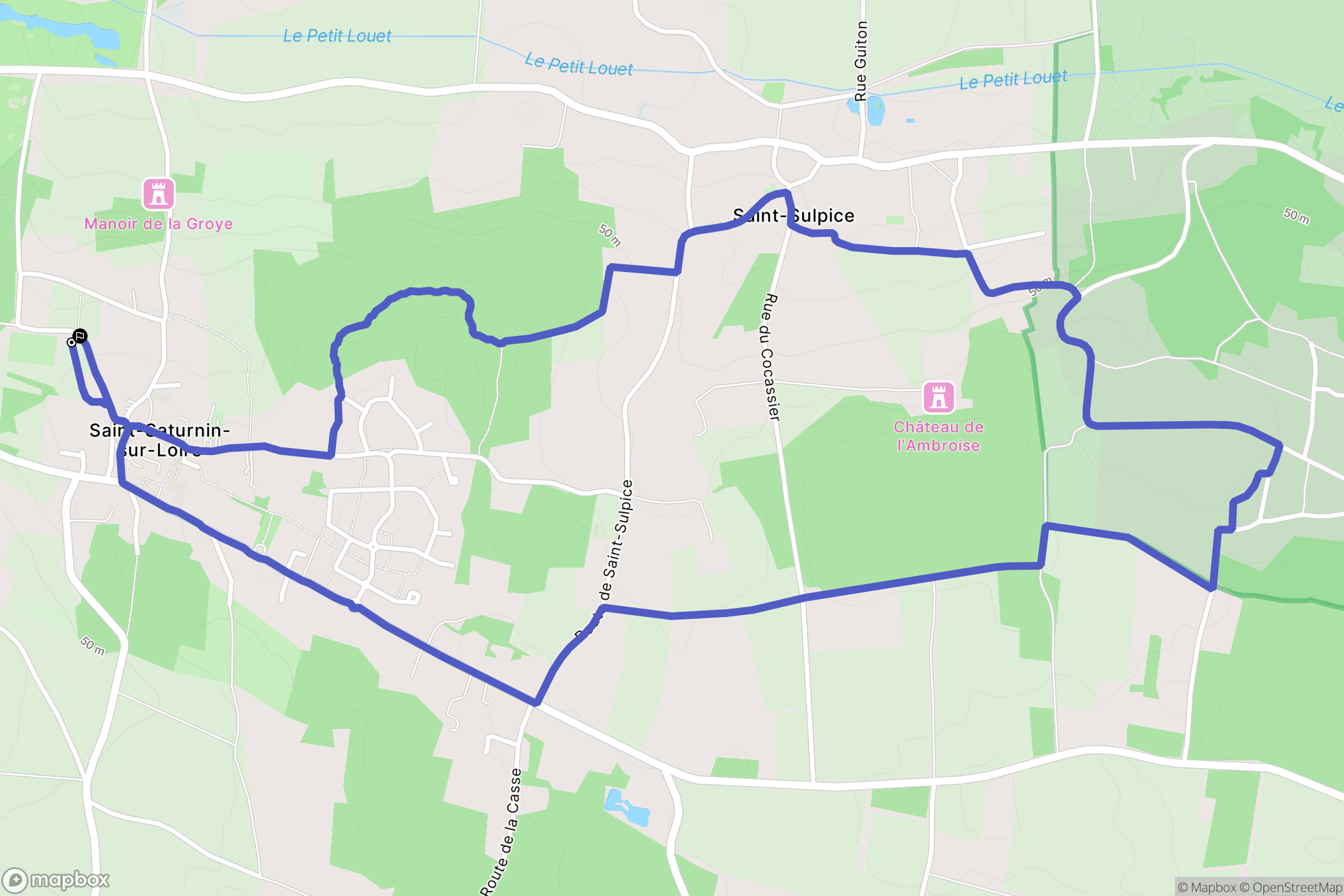 Brissac-Loire-Aubance : carte du parcours de randonnée - France