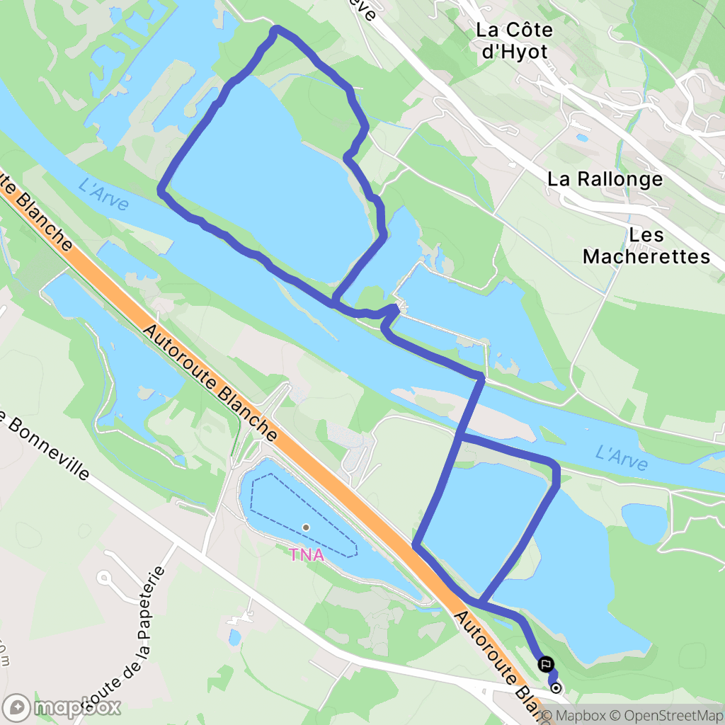 Saint-Pierre-en-Faucigny : carte du parcours de randonnée - France