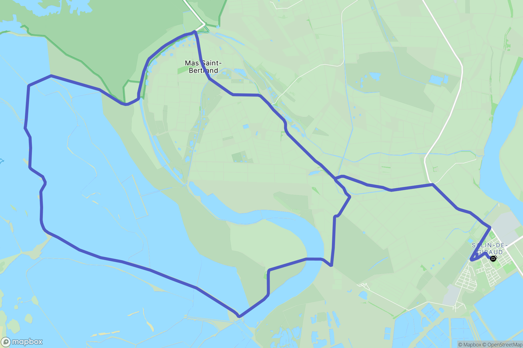 Arles : carte du parcours de randonnée - France