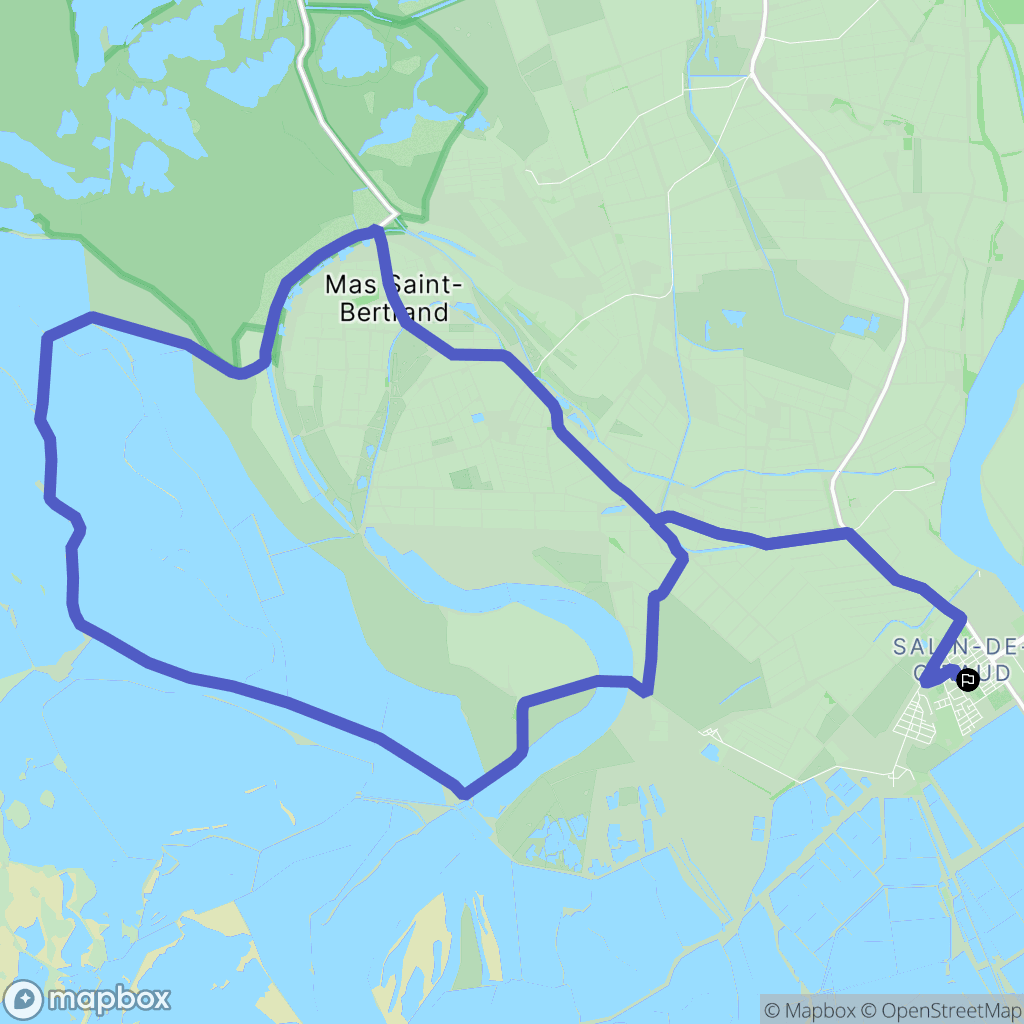 Arles : carte du parcours de randonnée - France