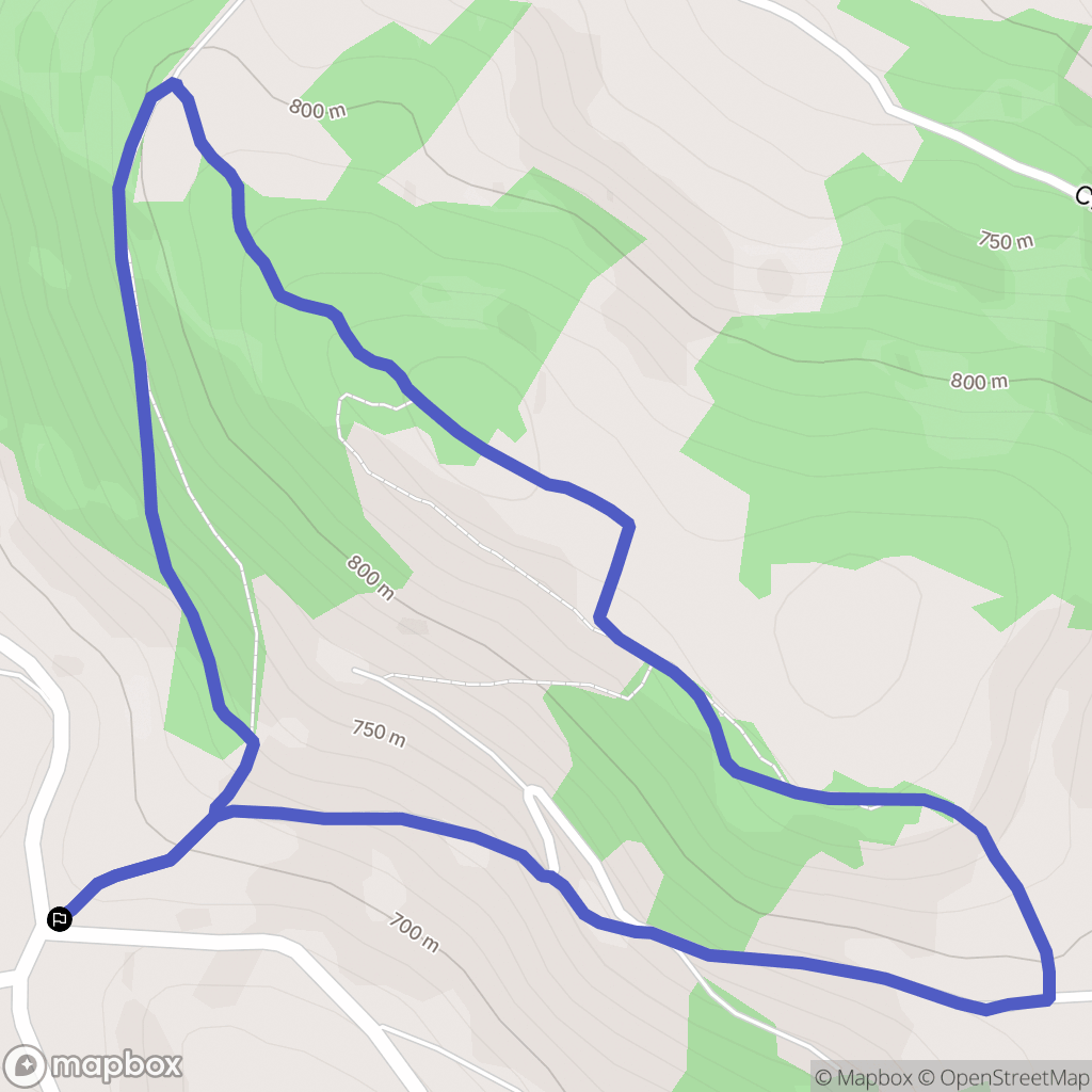 Montrottier : carte du parcours de randonnée - France