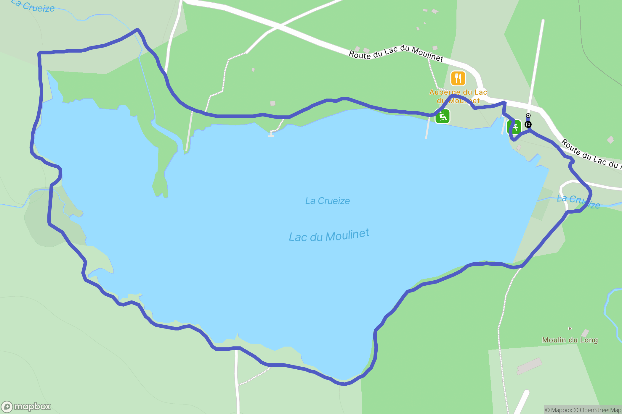 Le Buisson : carte du parcours de randonnée - France