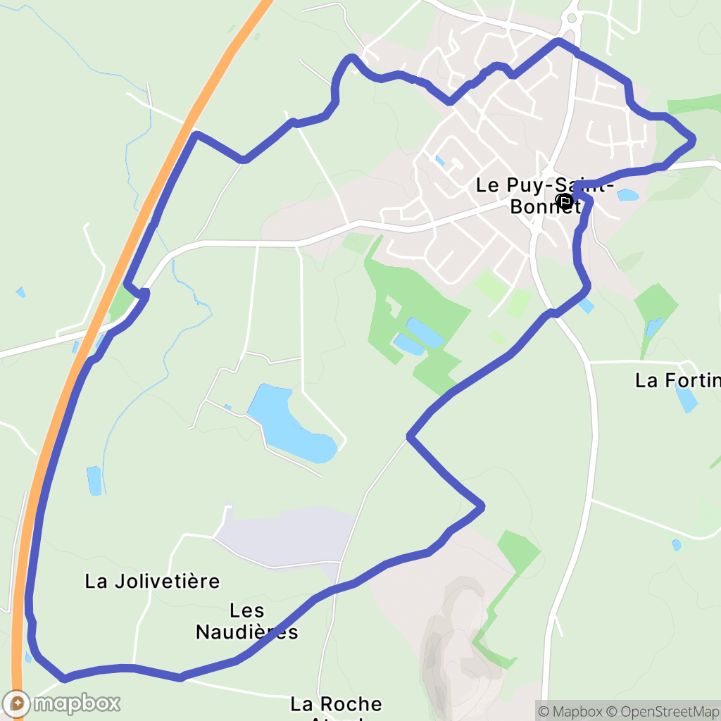 Cholet : carte du parcours de randonnée - France