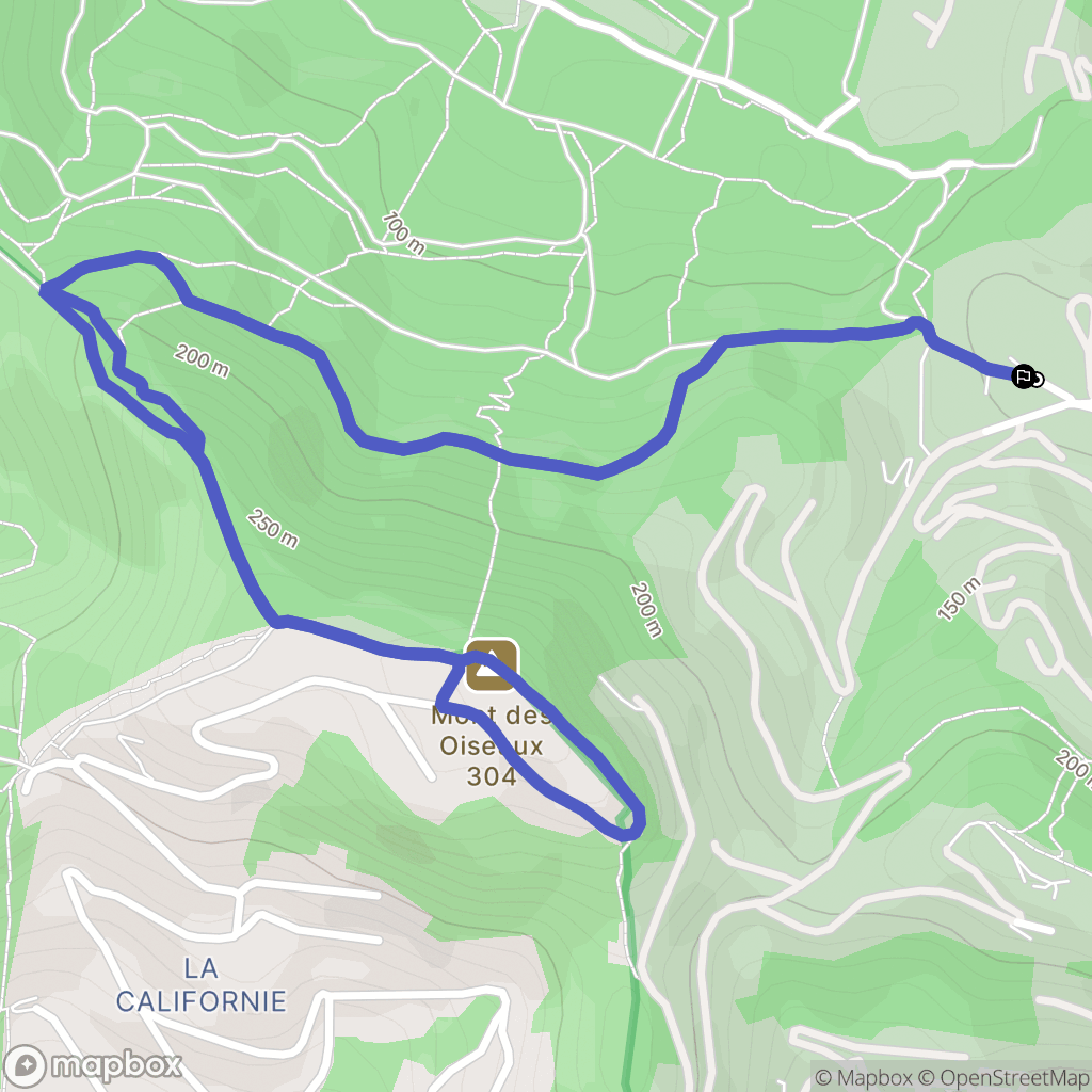 Hyères : carte du parcours de randonnée - France